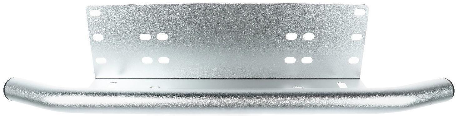 Рамка крепления номера с защитой бампера, парковочный отбойник, серебро
