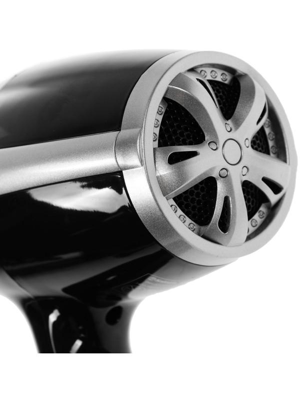 Фен Sakura SA-4046BK, 1600 Вт, 2 скорости, 3 температурных режима, серебристо-чёрный