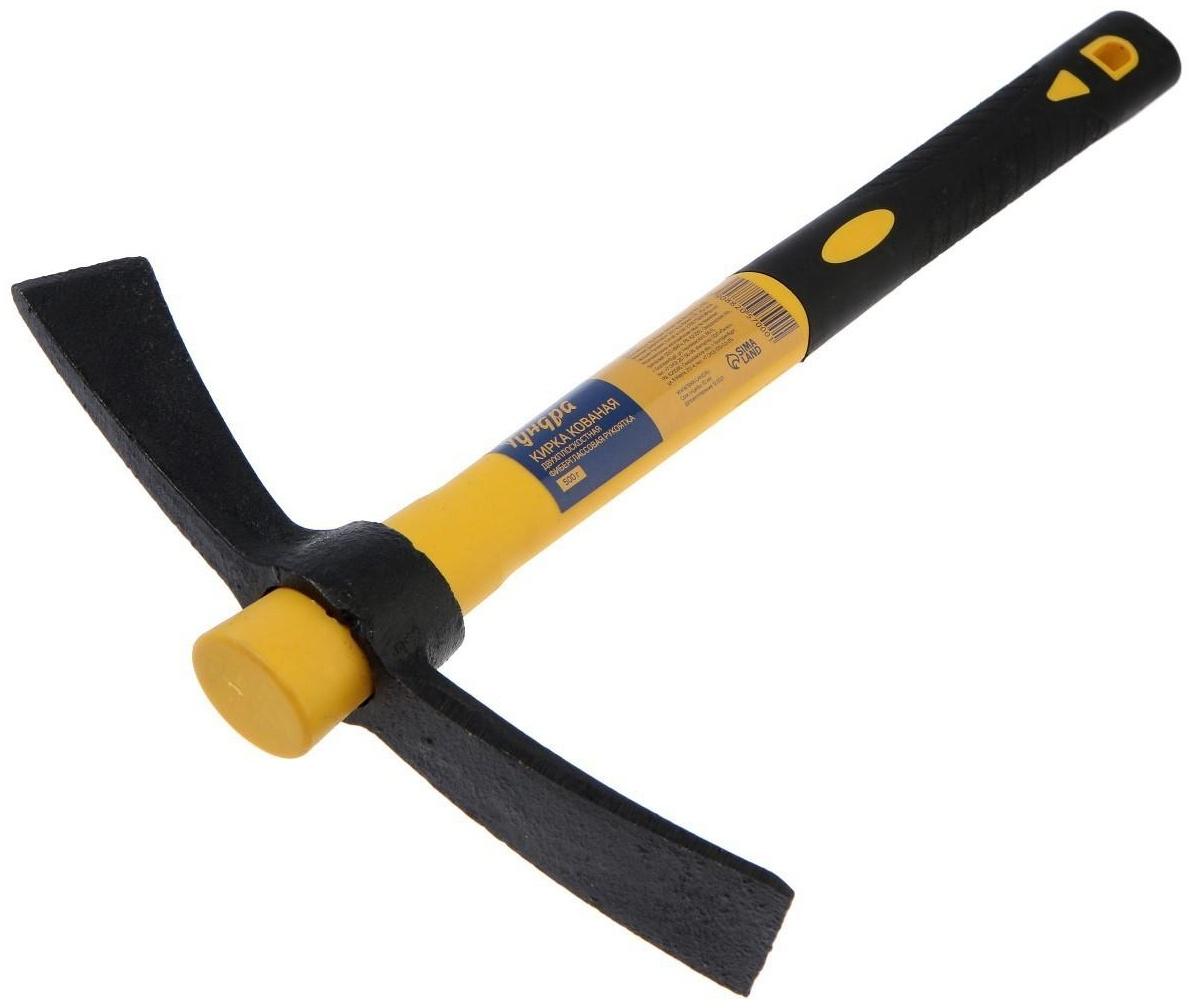 Кирка ТУНДРА, кованая, фиберглассовая рукоятка 380 мм, двухплоскостная, 500 г