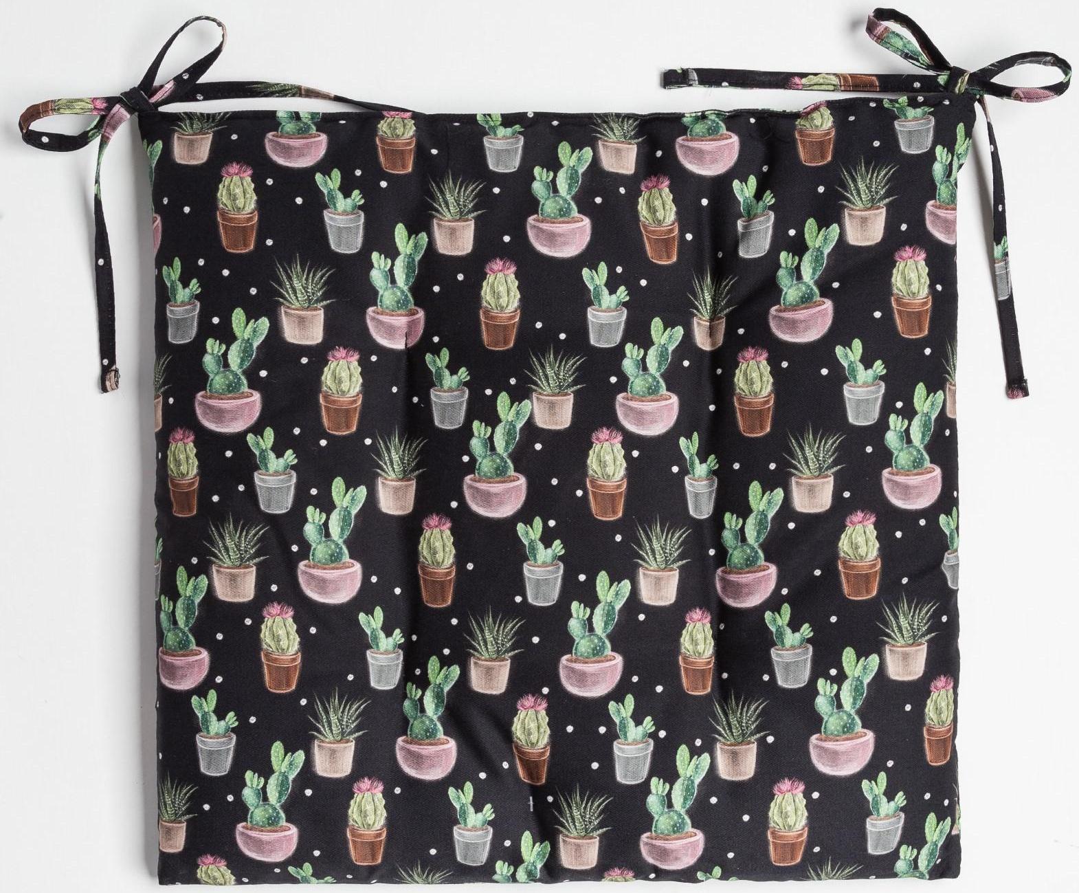 Сидушка на стул Этель Succulents 42х42см, 100% хлопок, 190 г/м2