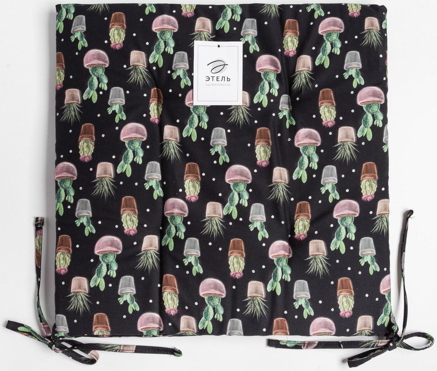 Сидушка на стул Этель Succulents 42х42см, 100% хлопок, 190 г/м2