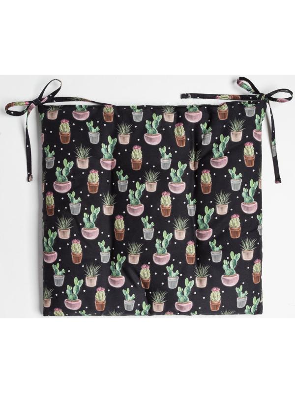 Сидушка на стул Этель Succulents 42х42см, 100% хлопок, 190 г/м2