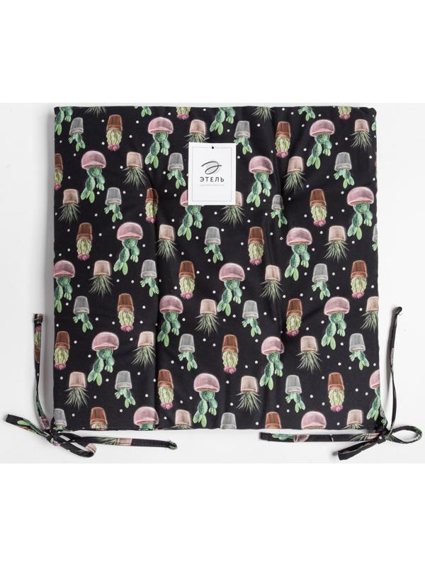 Сидушка на стул Этель Succulents 42х42см, 100% хлопок, 190 г/м2