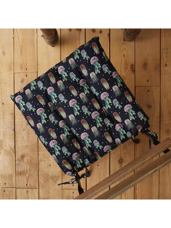 Сидушка на стул Этель Succulents 42х42см, 100% хлопок, 190 г/м2