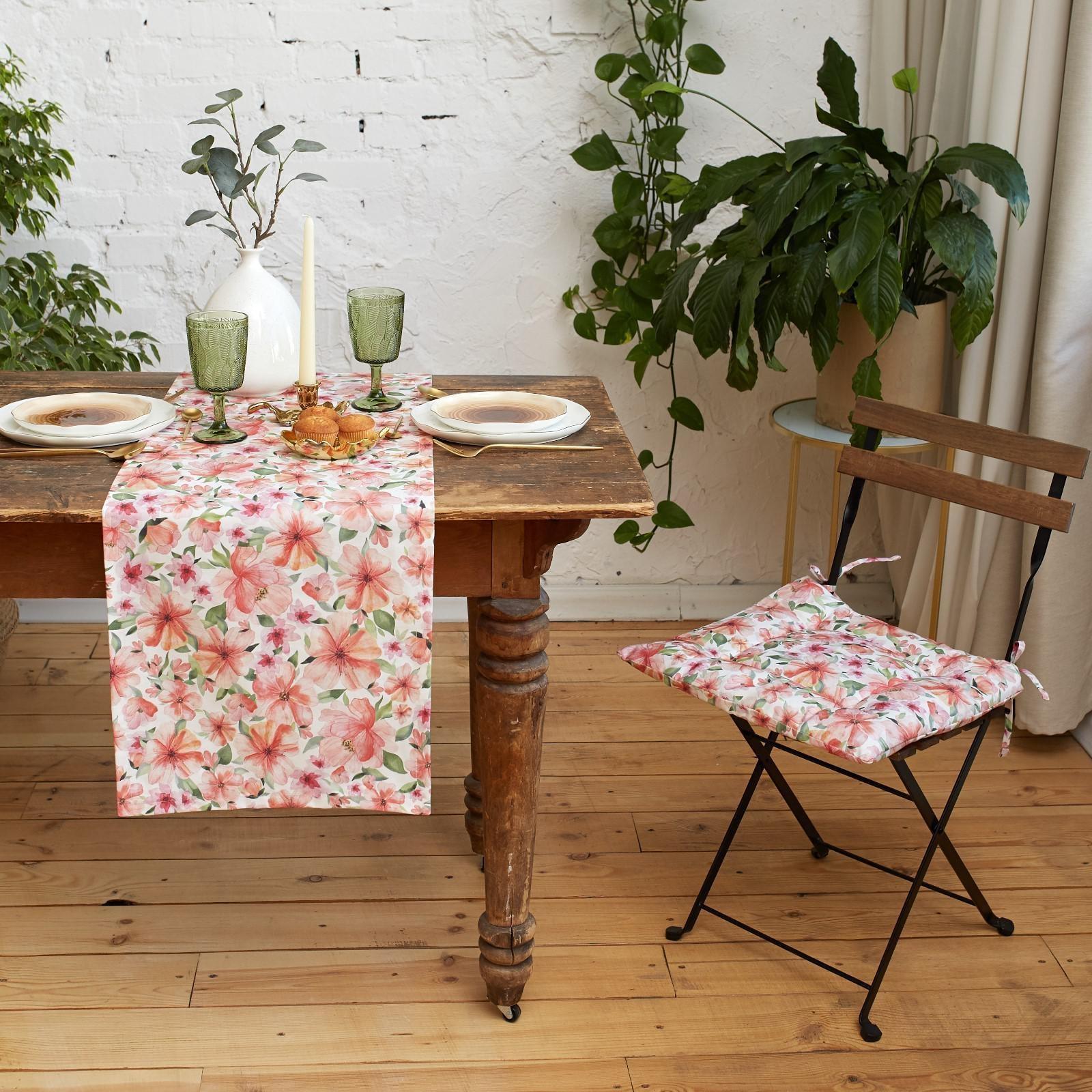 Сидушка на стул Этель Flowers 42х42см, 100% хл, 190 г/м2