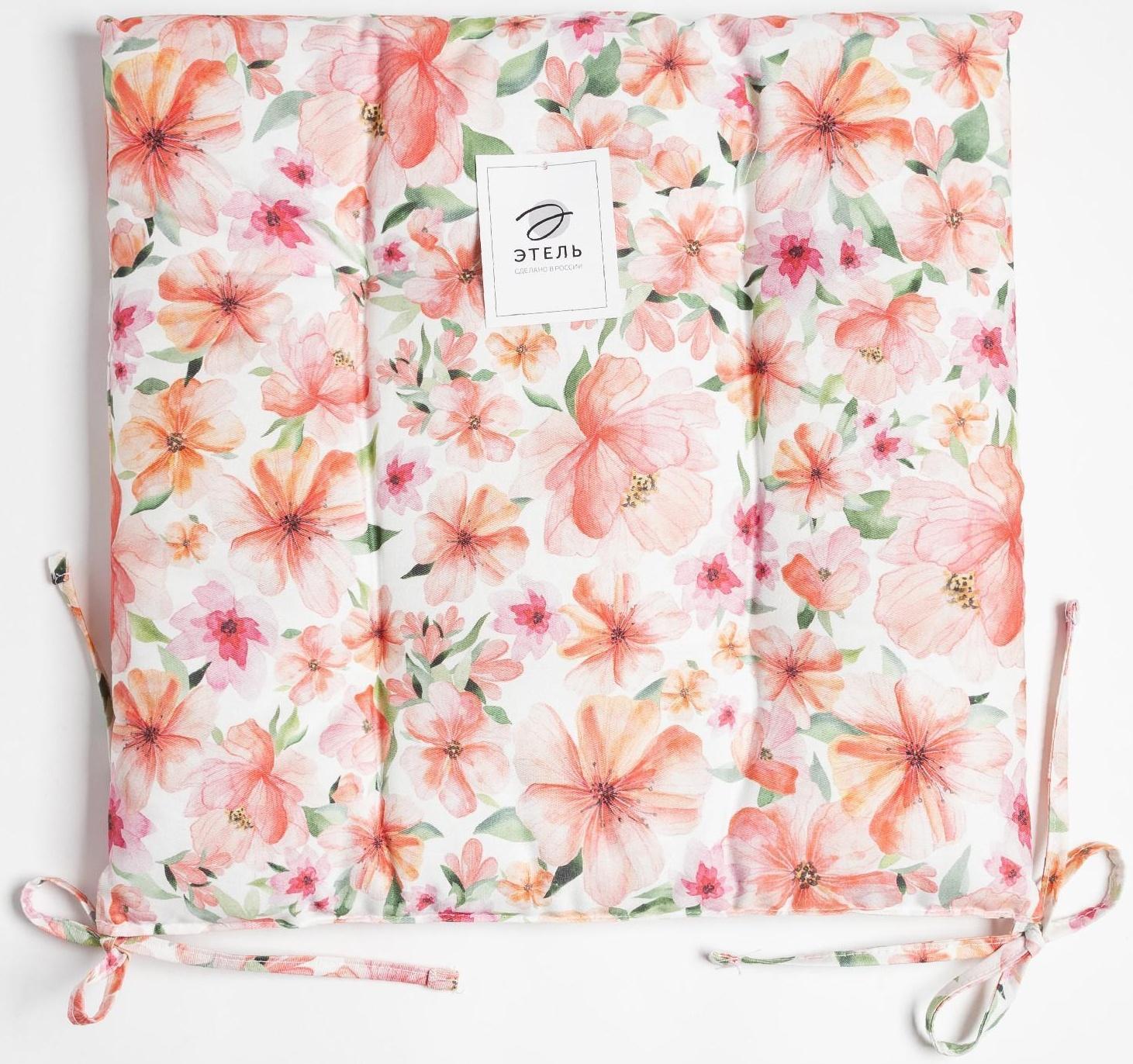 Сидушка на стул Этель Flowers 42х42см, 100% хл, 190 г/м2