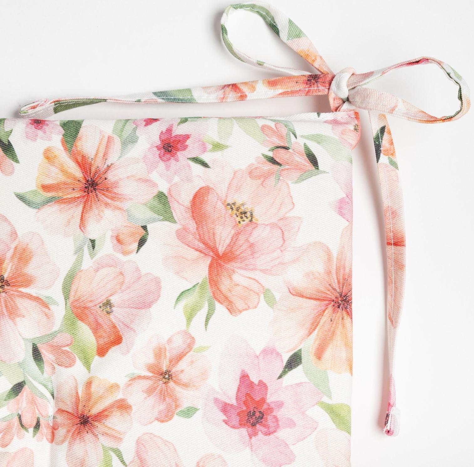 Сидушка на стул Этель Flowers 42х42см, 100% хл, 190 г/м2