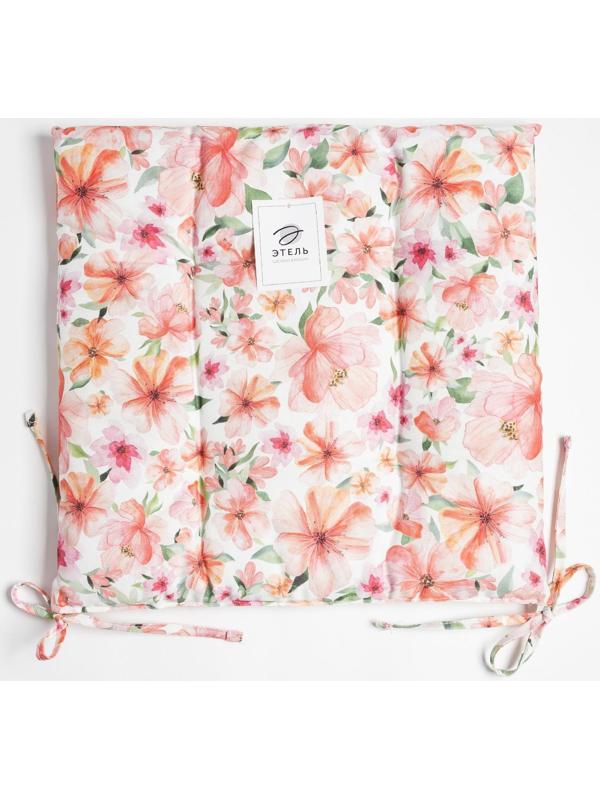 Сидушка на стул Этель Flowers 42х42см, 100% хл, 190 г/м2