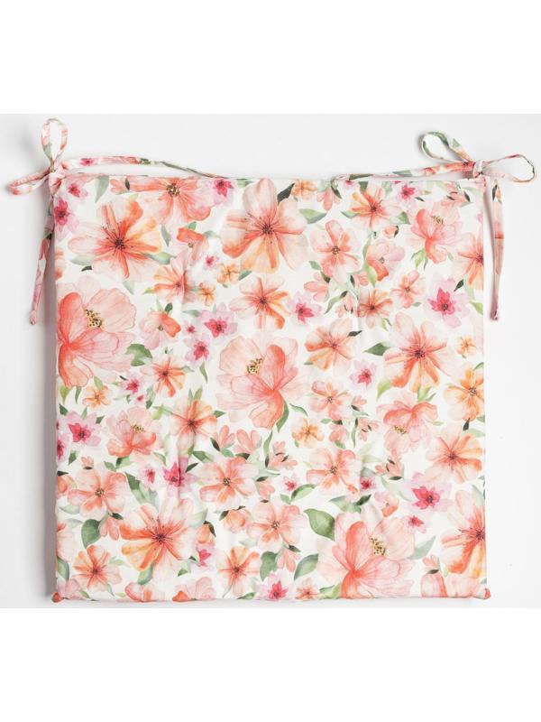 Сидушка на стул Этель Flowers 42х42см, 100% хл, 190 г/м2