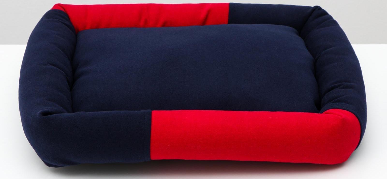 Диван мягкий, 52 х 42 х 10 см, кашемир, черно-красный