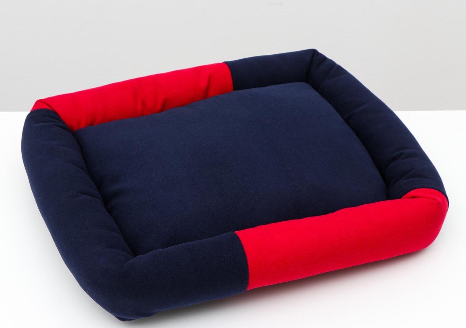 Диван мягкий, 52 х 42 х 10 см, кашемир, черно-красный