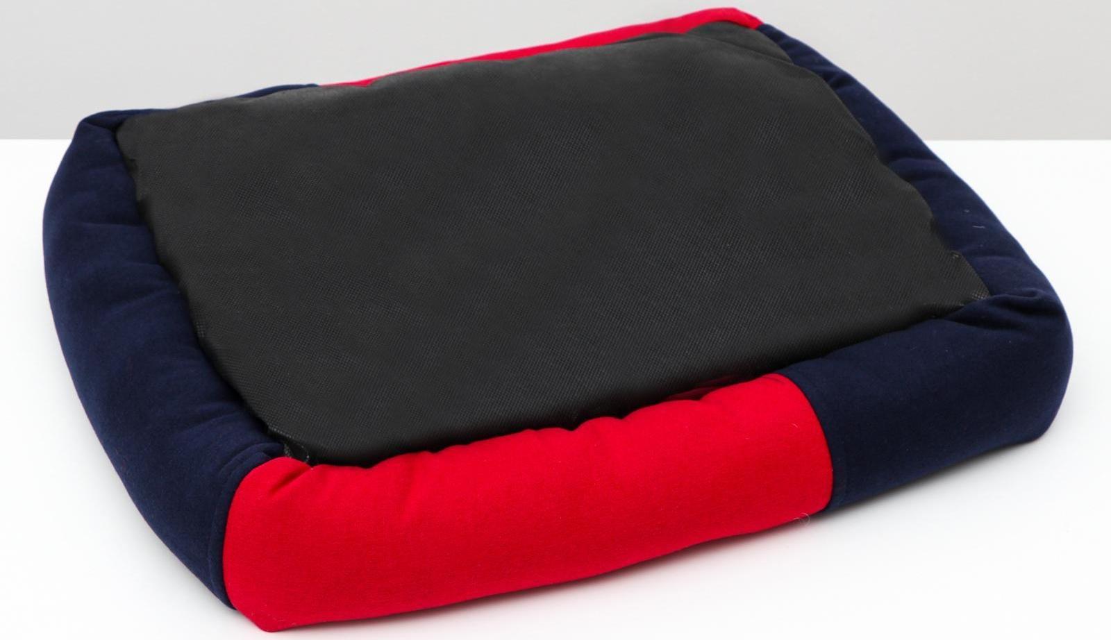 Диван мягкий, 52 х 42 х 10 см, кашемир, черно-красный