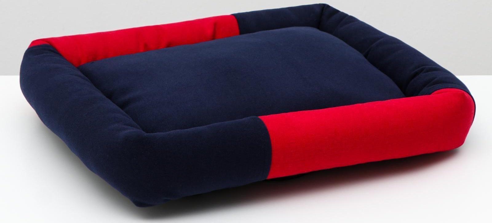 Диван мягкий, 52 х 42 х 10 см, кашемир, черно-красный