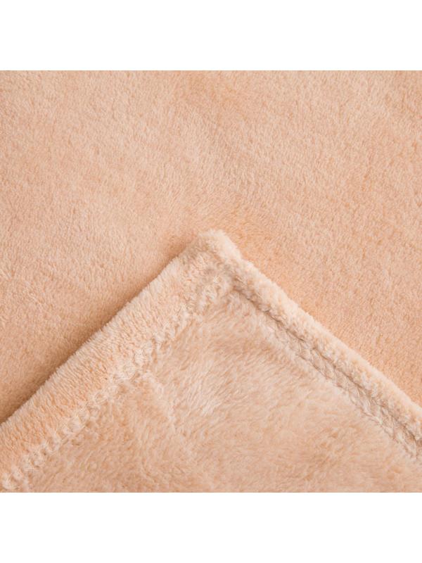 Плед Этель 150*200 см, цв. бежевый, 100% п/э, корал-флис , 220 гр/м2