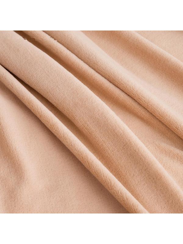 Плед Этель 150*200 см, цв. бежевый, 100% п/э, корал-флис , 220 гр/м2