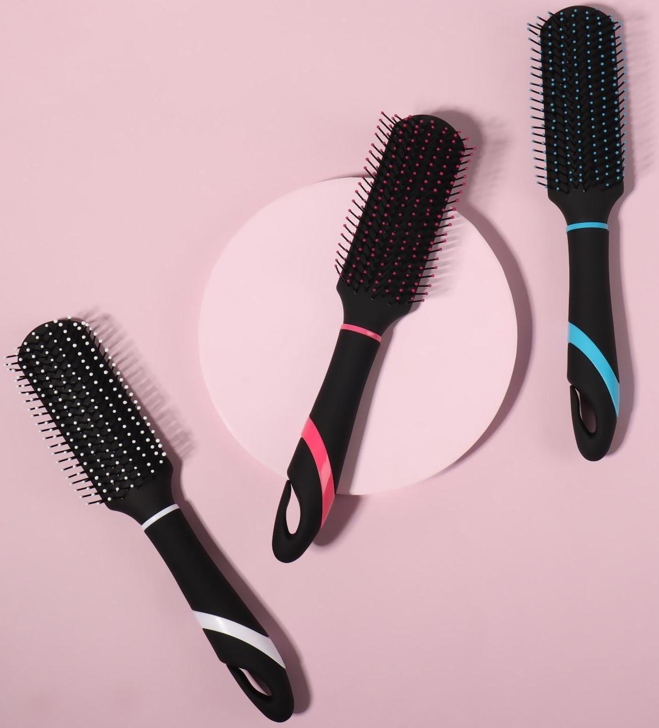 Расчёска массажная, 4 × 23 см, цвет МИКС