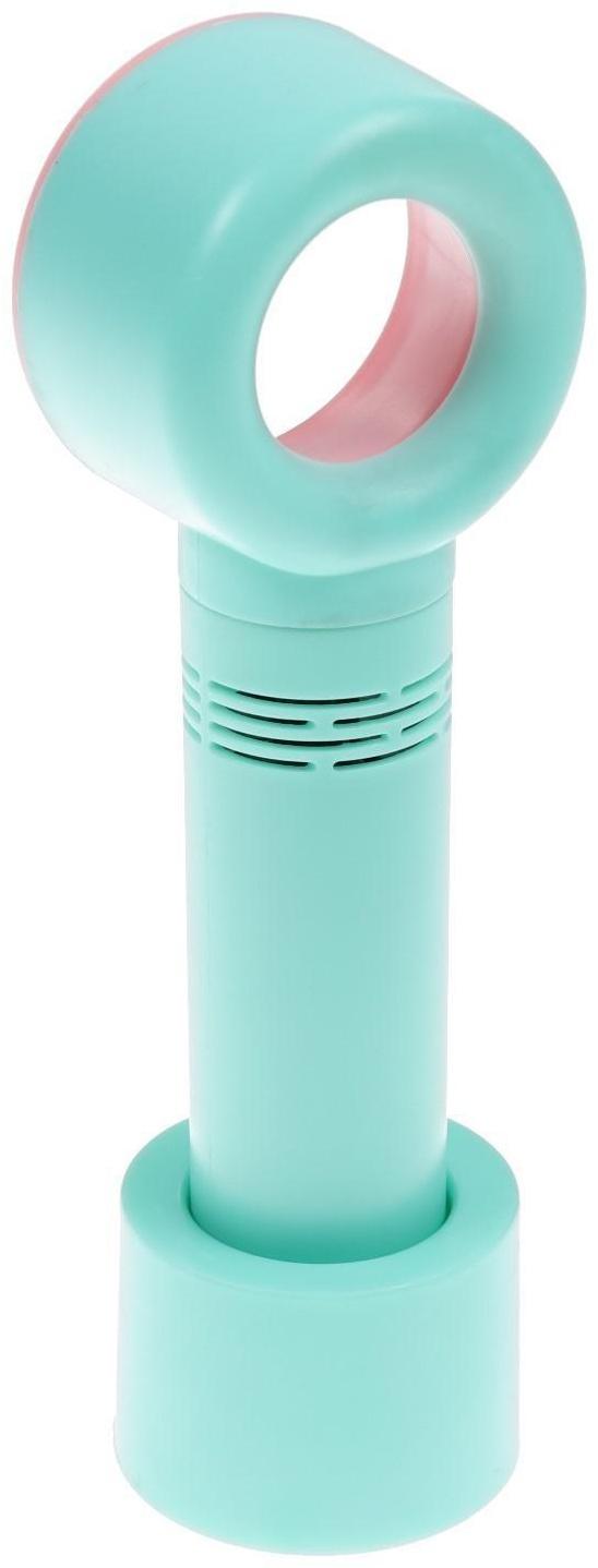 Портативный вентилятор LuazON LOF-06, безлопастный, 3 скорости, 800 мАч, бирюзовый