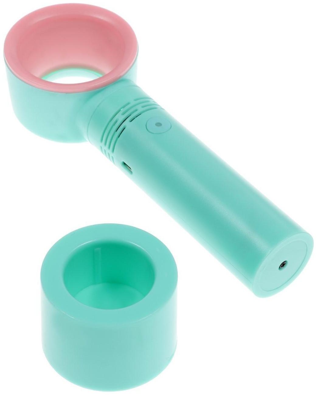 Портативный вентилятор LuazON LOF-06, безлопастный, 3 скорости, 800 мАч, бирюзовый