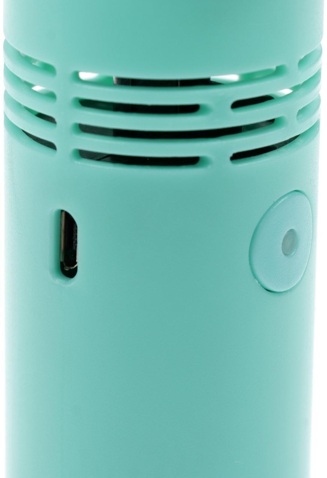 Портативный вентилятор LuazON LOF-06, безлопастный, 3 скорости, 800 мАч, бирюзовый