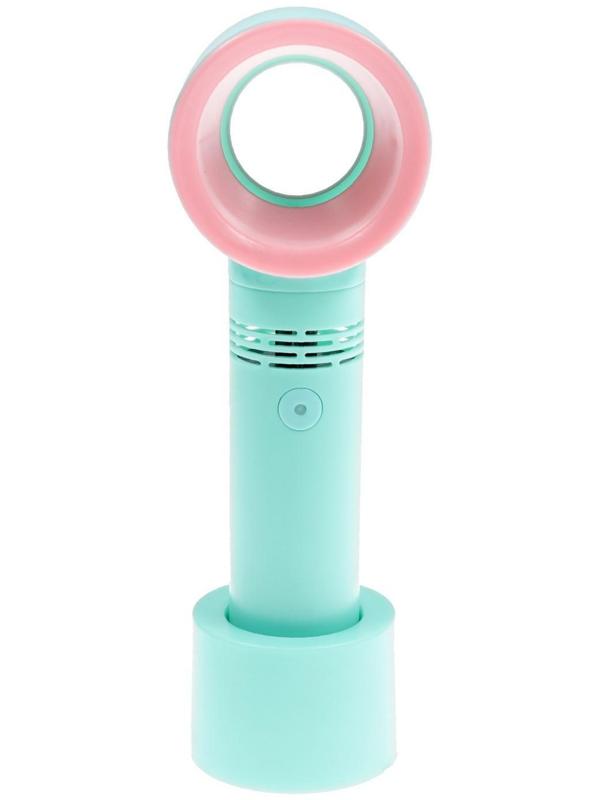 Портативный вентилятор LuazON LOF-06, безлопастный, 3 скорости, 800 мАч, бирюзовый