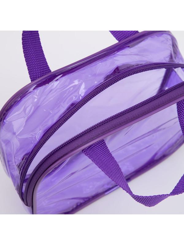 Косметичка на молнии, цвет фиолетовый