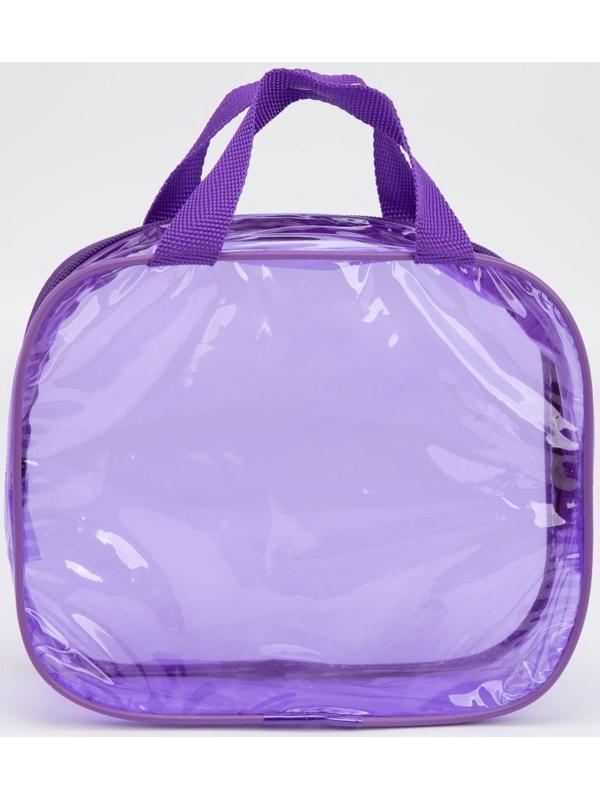 Косметичка на молнии, цвет фиолетовый