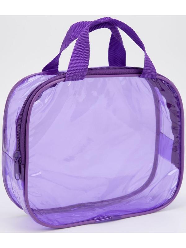 Косметичка на молнии, цвет фиолетовый