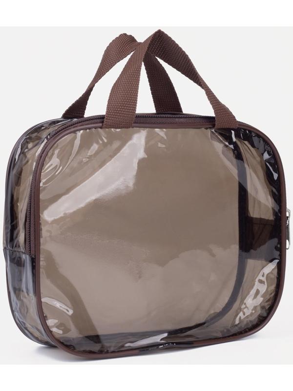 Косметичка на молнии, цвет коричневый