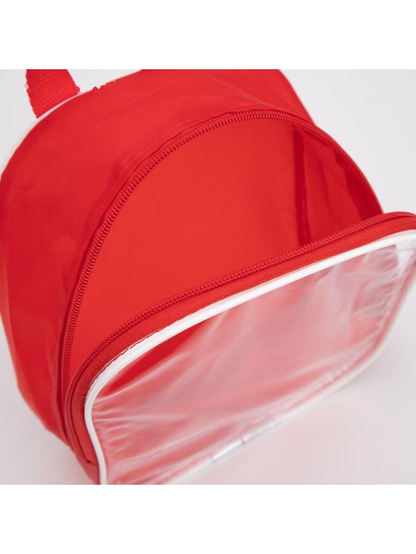 Косметичка на молнии, с ручкой, цвет красный