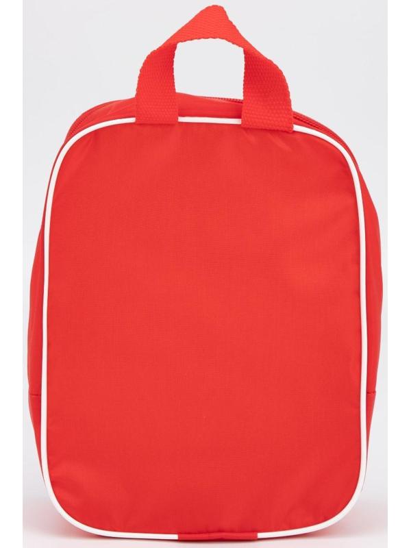 Косметичка на молнии, с ручкой, цвет красный