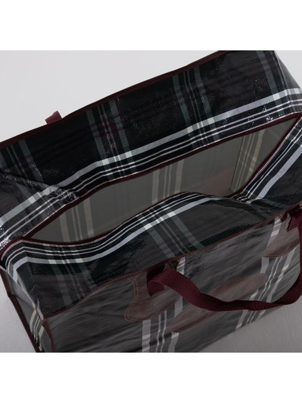 Сумка хозяйственная на молнии, 73 л, цвет чёрный