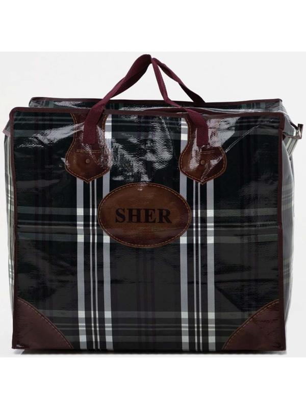 Сумка хозяйственная на молнии, 73 л, цвет чёрный