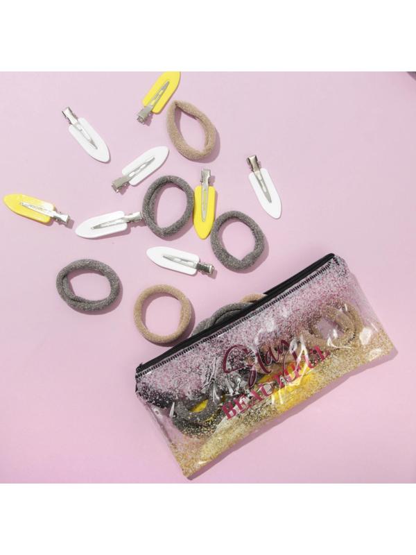 Набор резинок и заколок для волос «Stay beautiful», косметичка