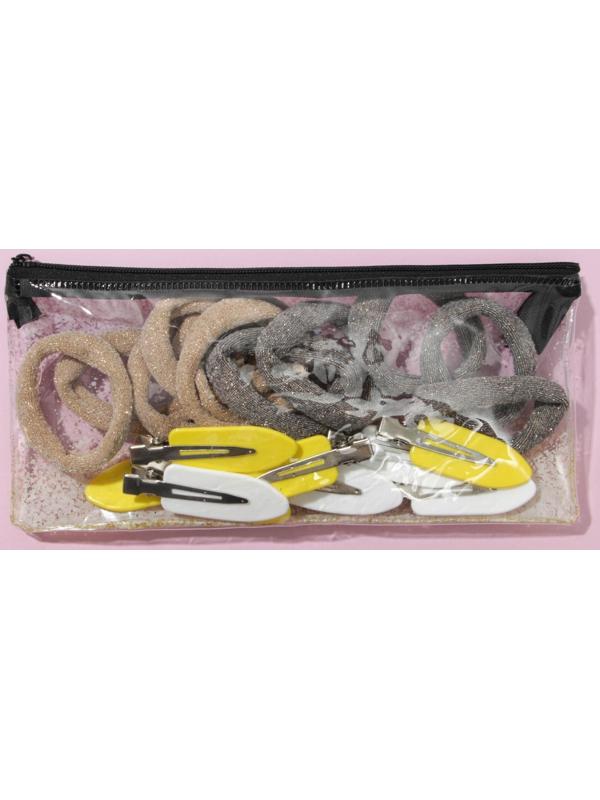 Набор резинок и заколок для волос «Stay beautiful», косметичка