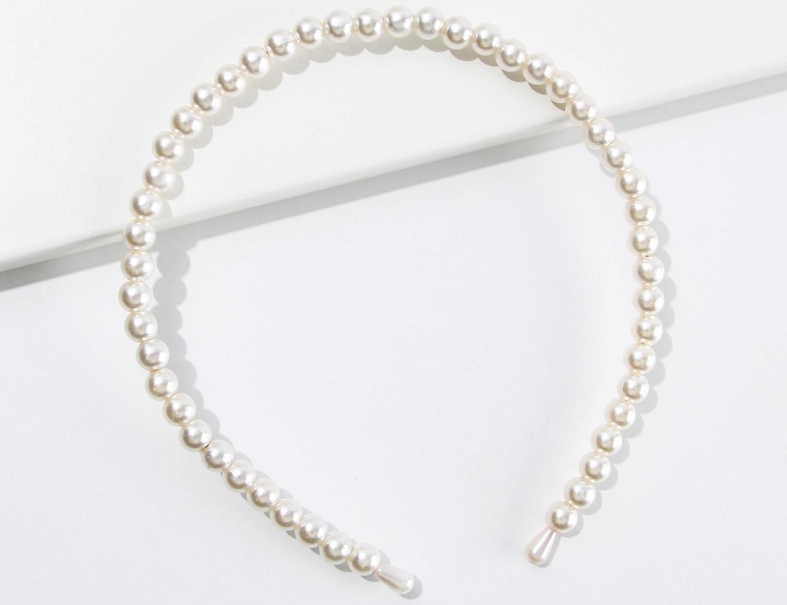 Ободок для волос жемчужный 