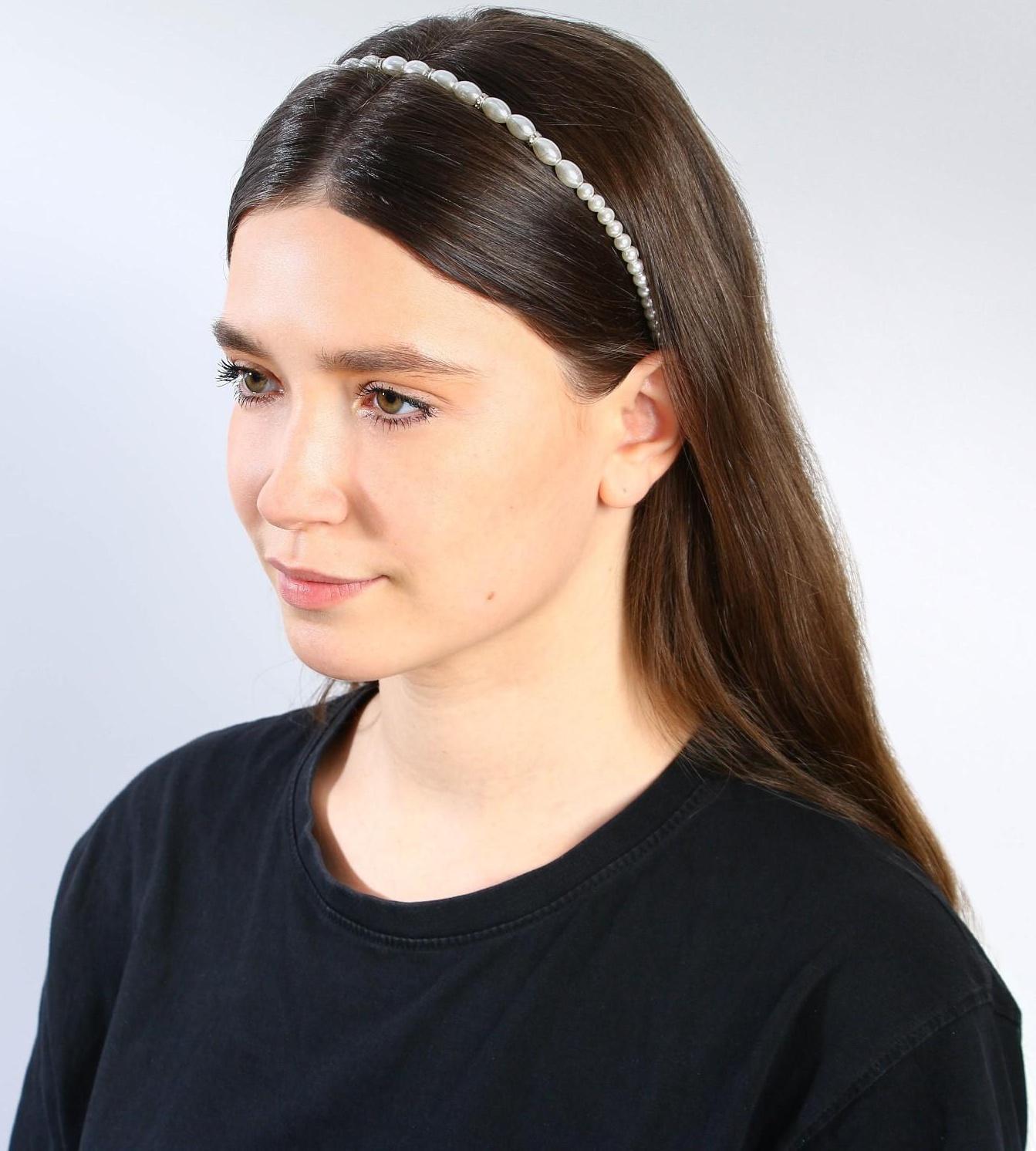 Ободок для волос жемчужный 