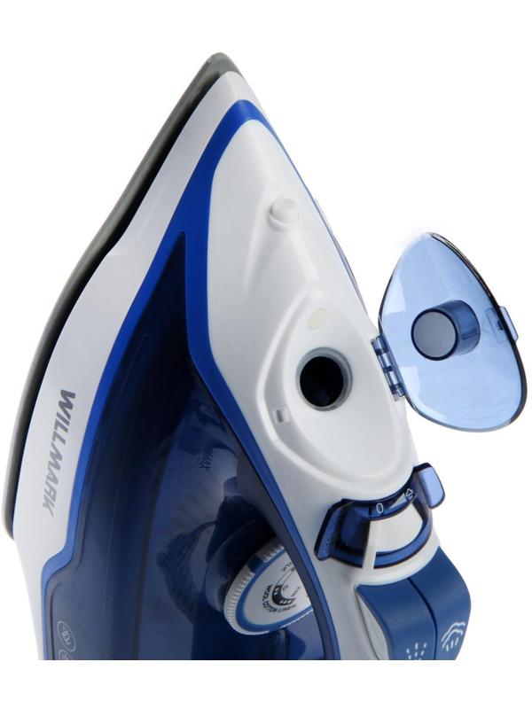 Утюг WILLMARK SI-2267CB, 2200 Вт, антипригарная подошва, 20 г/мин, 210 мл, сине-белый