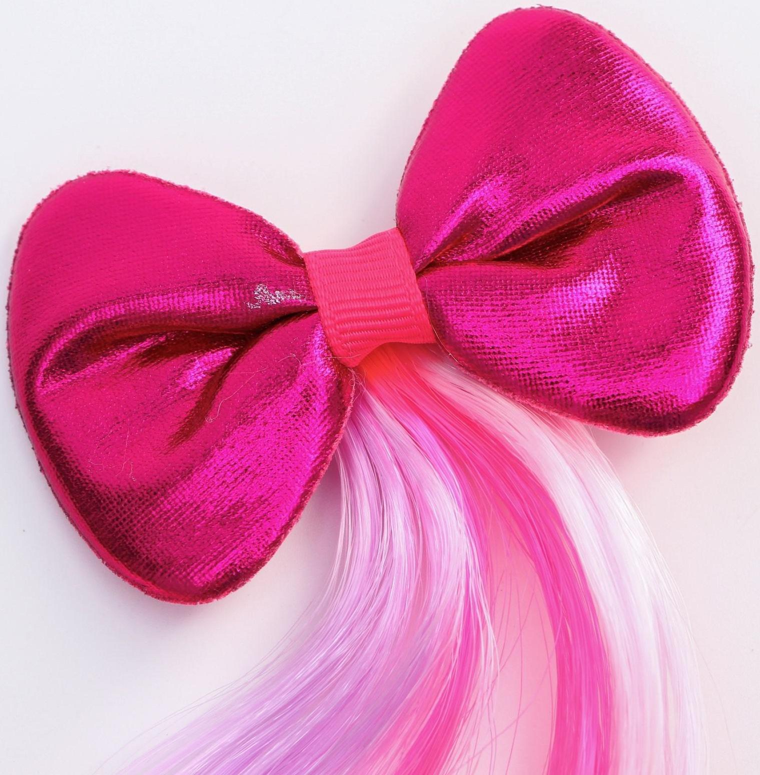 Прядь для волос бантиком, фуксия, My Little Pony