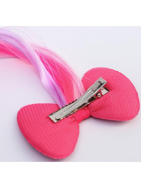 Прядь для волос бантиком, фуксия, My Little Pony