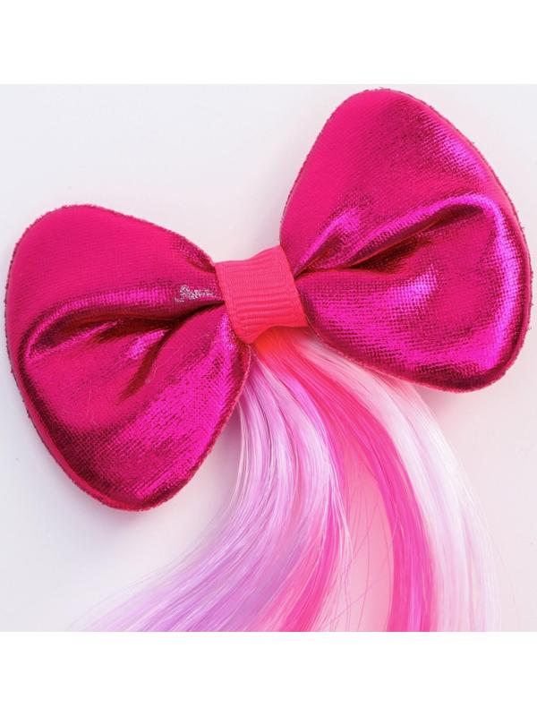 Прядь для волос бантиком, фуксия, My Little Pony