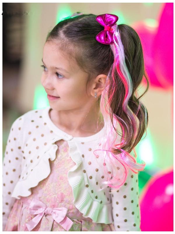 Прядь для волос бантиком, фуксия, My Little Pony