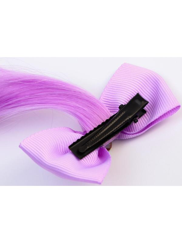 Прядь для волос бант со стразой, градиент фиолетовый, WINX