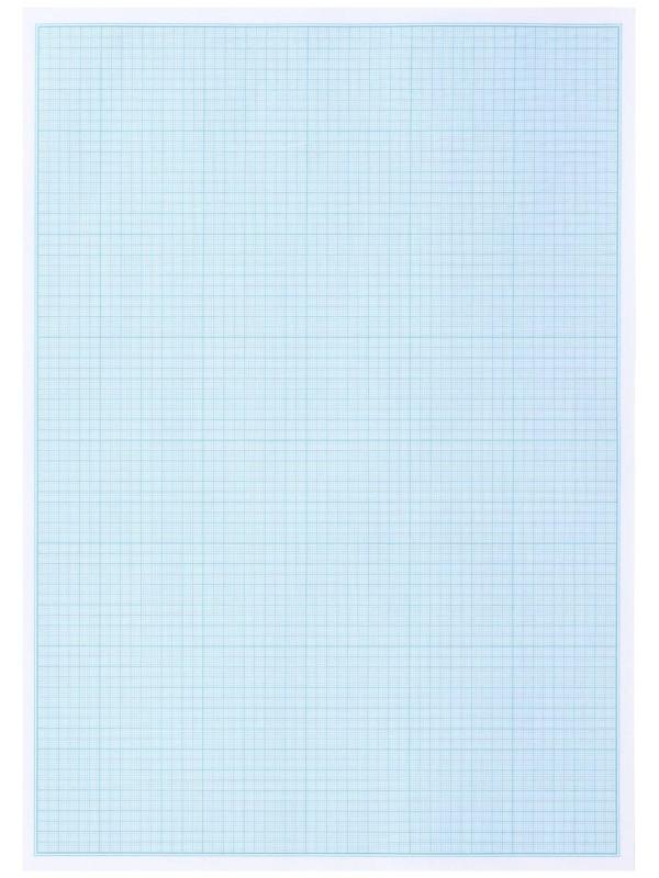 Бумага масштабно-координатная А3 10 листов Calligrata, голубая сетка