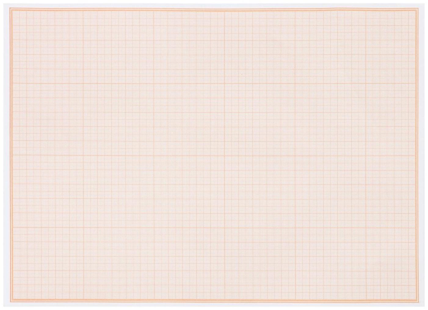 Бумага масштабно-координатная А4 10 листов Calligrata, оранжевая сетка