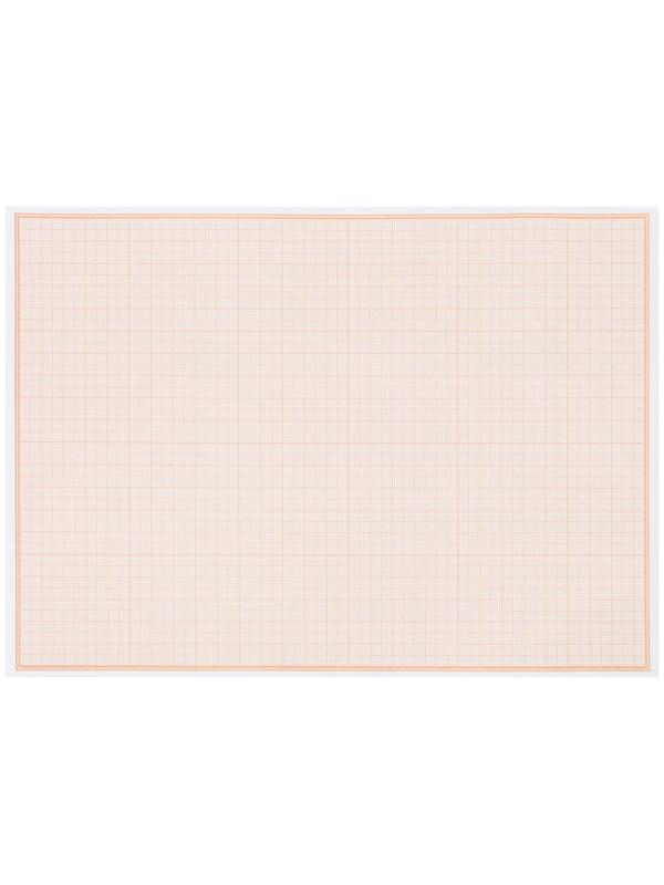 Бумага масштабно-координатная А4 10 листов Calligrata, оранжевая сетка