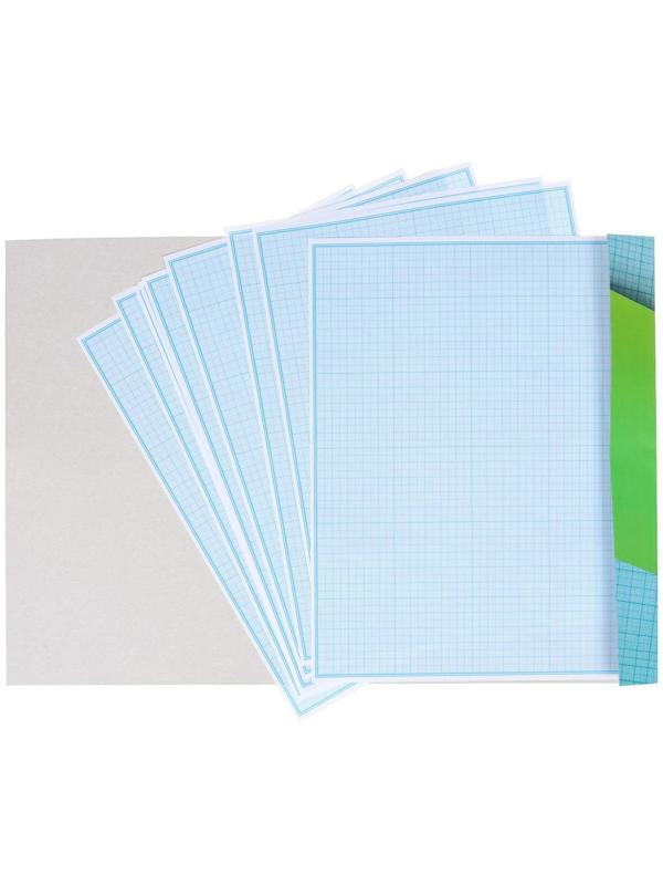 Бумага масштабно-координатная А4 10 листов Calligrata, голубая сетка