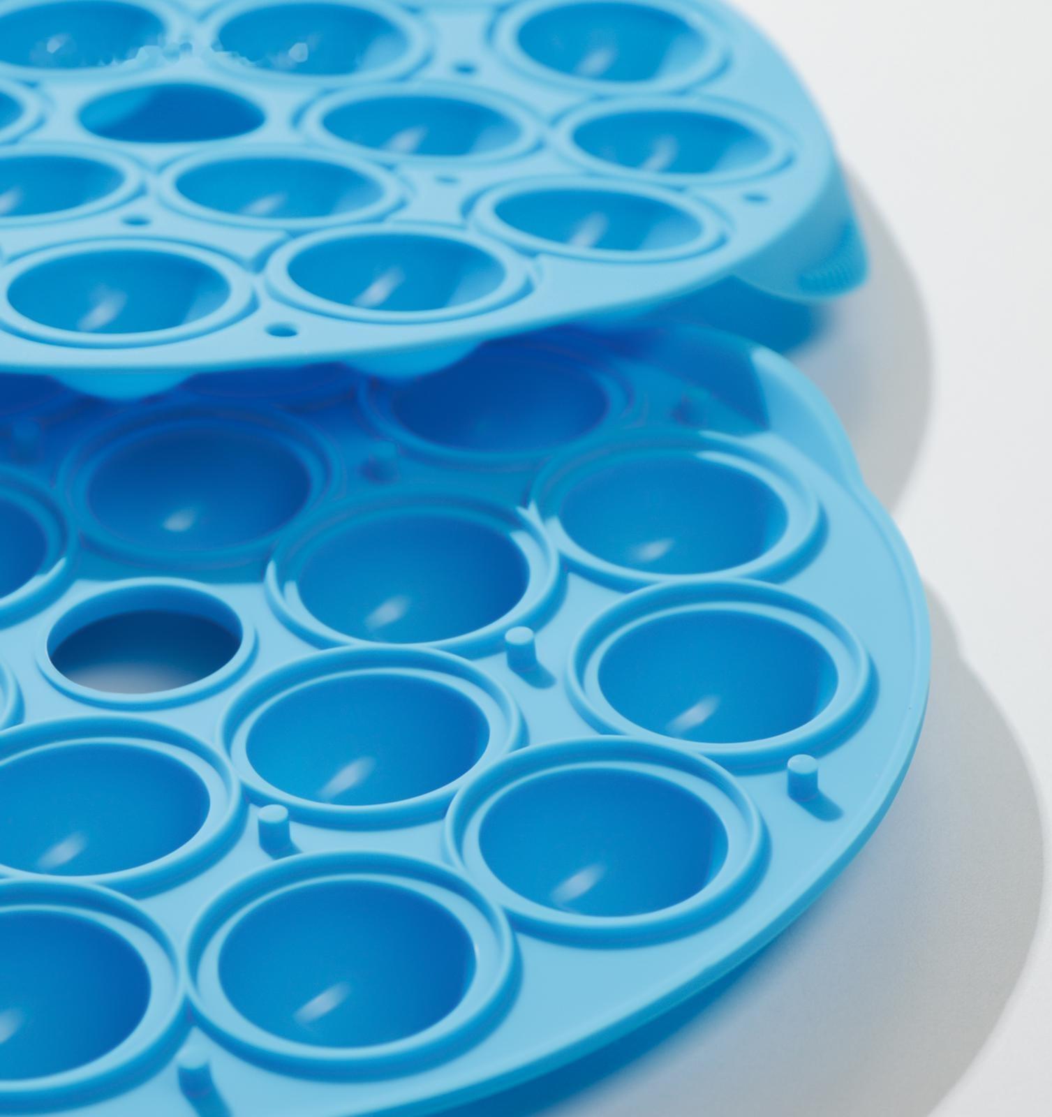 Форма для леденцов Доляна «Лолли-поп», 26×25×4 см, 18 ячеек (d=3,7 см), с палочками, цвет МИКС