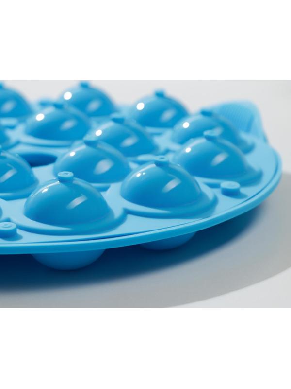 Форма для леденцов Доляна «Лолли-поп», 26×25×4 см, 18 ячеек (d=3,7 см), с палочками, цвет МИКС