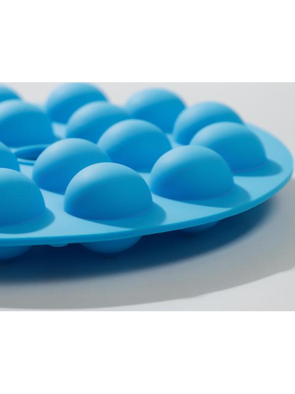 Форма для леденцов Доляна «Лолли-поп», 26×25×4 см, 18 ячеек (d=3,7 см), с палочками, цвет МИКС