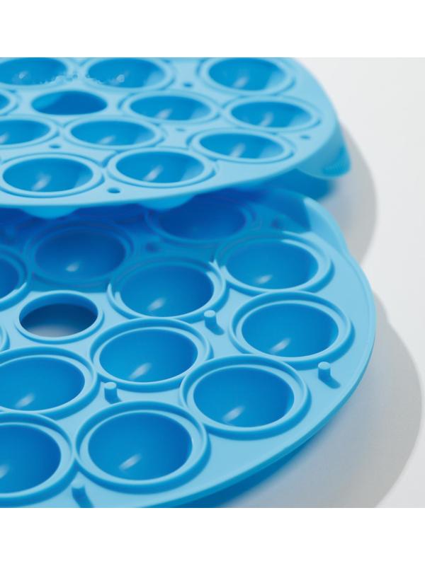 Форма для леденцов Доляна «Лолли-поп», 26×25×4 см, 18 ячеек (d=3,7 см), с палочками, цвет МИКС